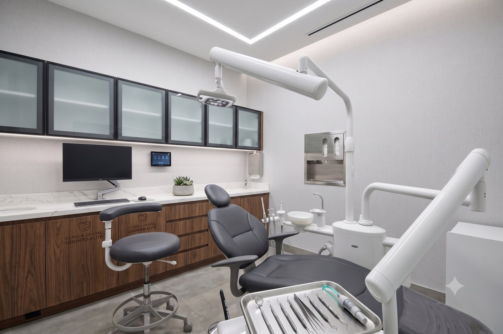 Consultorio dental sujeto a una visita de verificación sanitaria de la autoridad